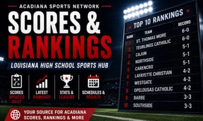 Top 10 high school football rankings for Louisiana teams at Acadiana Sports Network.