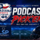 Acadiana Sports Network podcast logo with football and microphone imagery.