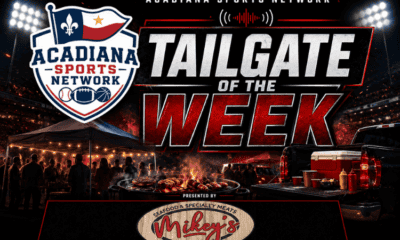 Acadiana Sports Network Tailgate of the Week event with fans and food trucks.